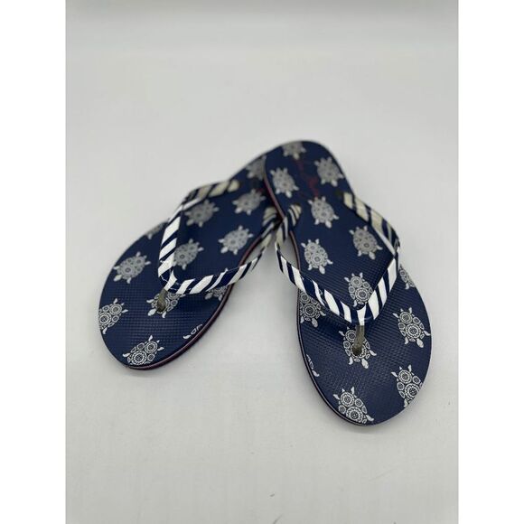 Vera Bradley Flip Flops for Women Between Toes Flops Sz 7-8 Turtles Pattern - Picture 1 of 6